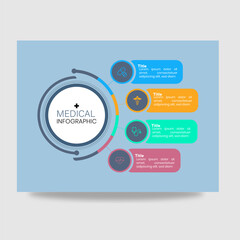 Vector infographic, medical infographic, healthcare Chart, in each part, steps, processes.
