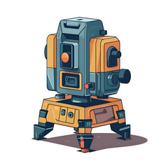 Fototapeta premium Precise Theodolite. Surveying and Engineering Technology