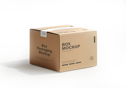 Cardboard Box Packaging Mockup