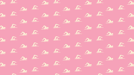 SWIMMING VECTOR PATTERN COLOURED