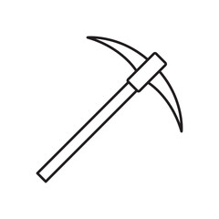 Pick axe icon Isolated flat vector in outline simple illustration for web and app..eps
