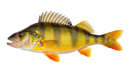 Isolated Yellow Perch Fish