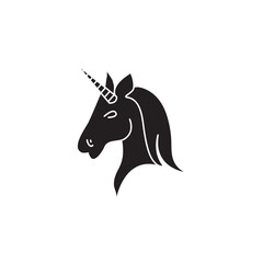 Unicorn icon Isolated flat vector trendy style illustration for web and app..eps
