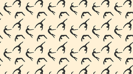 Tumbling gymnastics vector pattern 