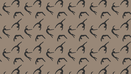 Tumbling gymnastics vector pattern 