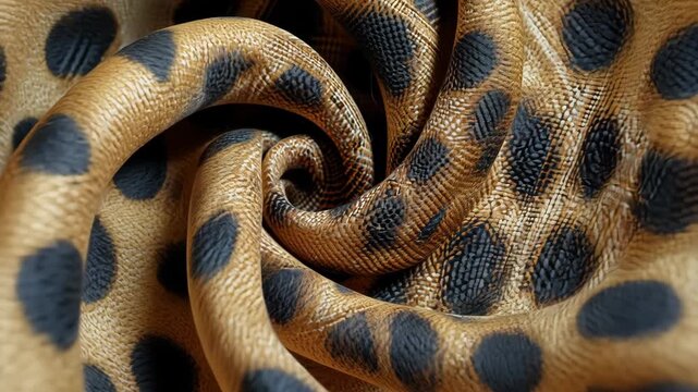 selective focus fabric texture with leopard pattern