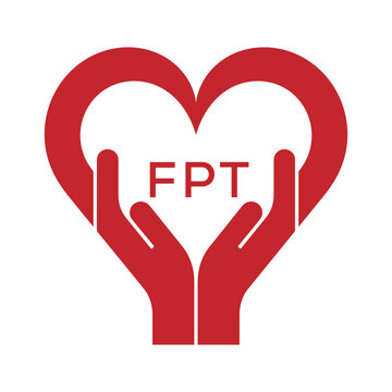 FPT Heart Care Logo &ndash; Charity, Healthcare and Community Support Icon. FPT Letter Logo.
