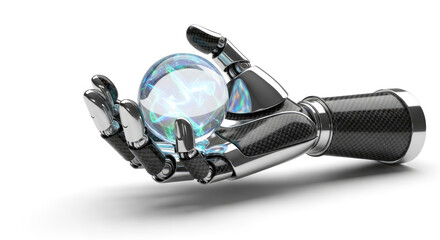 Robotic Hand With Digital Globe