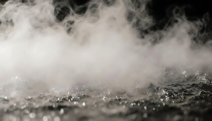 Hot Steam Rising from Boiling Water Surface
