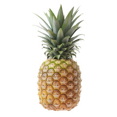 Fototapeta premium Fresh pineapple against a transparent background, perfect for food photography. AI Generated 