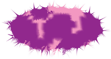 Abstract Purple and Pink Ink Splotch Design Element