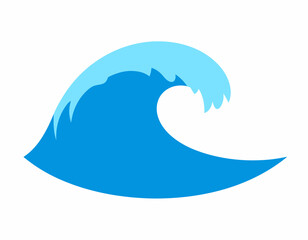 Obraz premium Stylized Illustration of a Powerful Ocean Wave.