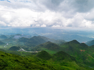 mountain landscape with clouds