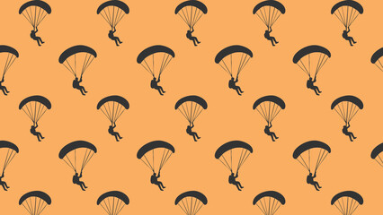 Paragliding vector pattern multi coloured