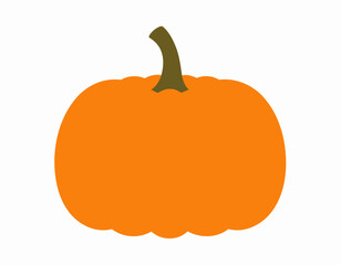 Simple Orange Pumpkin Illustration.