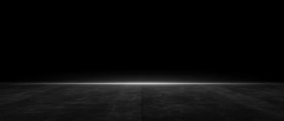 3D Rendering Abstract asphalt industrial cement wall studio interior for product light in a dark empty with smoke background. © releon8211