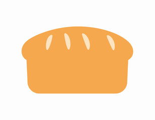 Simple Orange Loaf of Bread with Cuts.
