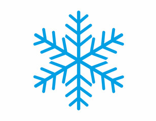 Simple Blue Snowflake Design.