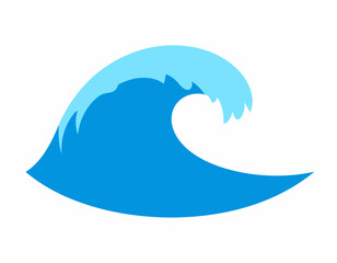 Obraz premium Stylized Illustration of a Powerful Ocean Wave.