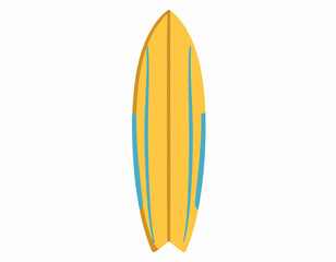 Colorful Yellow and Teal Surfboard Design.