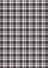 Blue plaid seamless fabric texture with brown and green lines