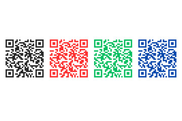 Set of Qr code icon, 