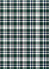 Seamless checkered blue and green plaid fabric textile pattern