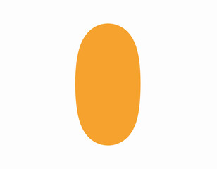 Single Orange Oval-Shaped Food Item.