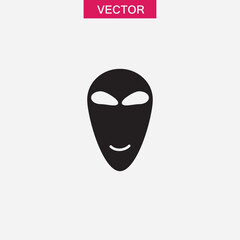 Alien icon vector flat black trendy style illustration for web and app..eps