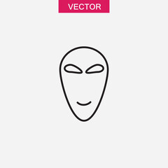 Alien icon outline simple illustration for web and app..eps