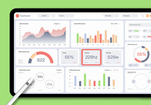 Clean Admin Dashboard Ui Design Template
