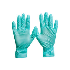 Fototapeta premium A pair of disposable surgical gloves used for medical and healthcare purposes