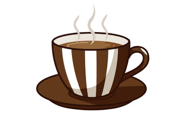 Obraz premium Steaming coffee cup isolated on transparent background