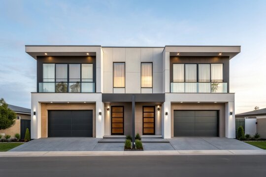 Modern duplex residence with contemporary architecture and sleek design