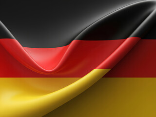 Naklejka premium Abstract blending of the German flag colors — unity in motion