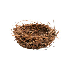 A bird nest constructed with twigs and natural materials, showcasing intricate avian craftsmanship