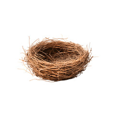 A bird nest constructed with twigs and natural materials, showcasing intricate avian craftsmanship