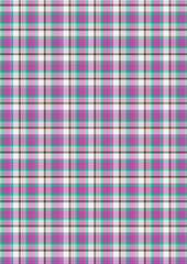 A vibrant pink plaid pattern with a seamless checkered design in a pastel gingham textile
