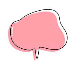 Popup bubble chat, speech bubble, vector shape