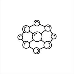 Minimalist line style node and network icon set. Perfect for illustrating technology, connectivity, big data, blockchain structure, and modern infographic design. Clean outline vector with geometric s