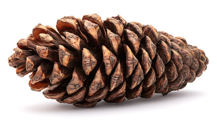 Three pine cones isolated on white