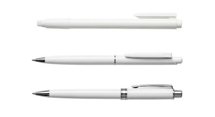 Isolated Set of White Pens