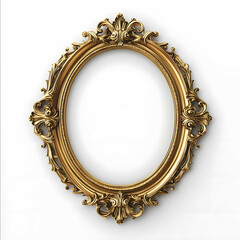 widen it a little widen the oval frame a bit overlyflamboyant decorative gold frame vintage oval baroque vintage empty white centre white background