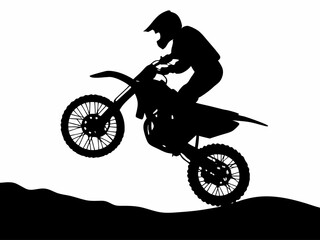 Motocross Rider Silhouette