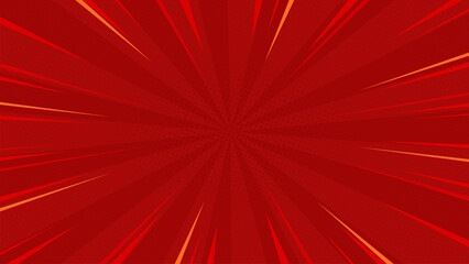 red zoom comic cartoon background vector
