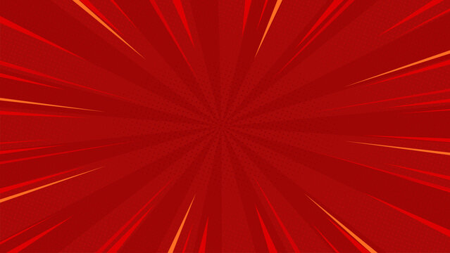 red zoom comic cartoon background vector