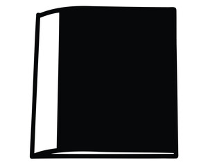 Simple Black Book Illustration, Perfect for Education and Information Designs