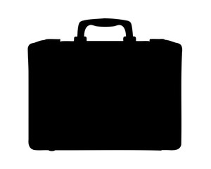 Silhouette of a Classic Briefcase Representing Business, Travel and Professionalism
