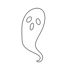 A ghostly figure with three eyes and a mouth