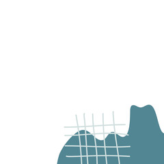 Hand drawn abstract organic shape, element illustration